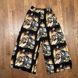 Fashion Brand Company Penelope Gazin Motorcycle Pinup Girl Woven Pants Womens S